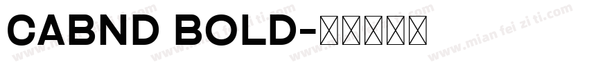 CABND BOLD字体转换